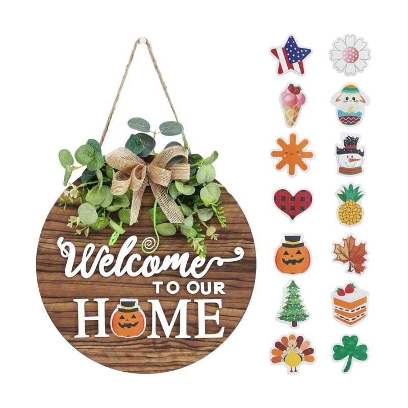 Welcome Sign Front Door Decoration