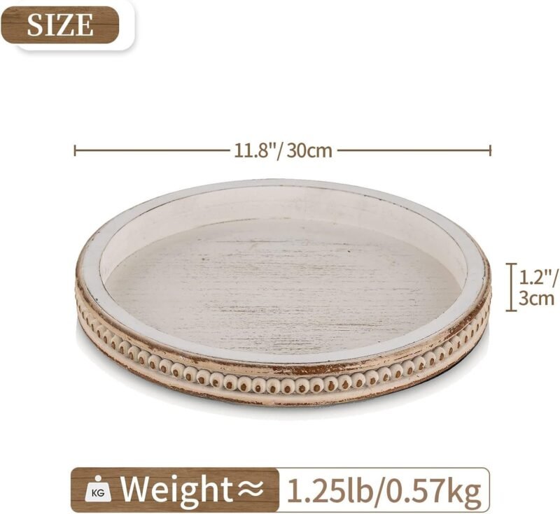 Hanobe Decorative Serving Tray Wood - Image 6