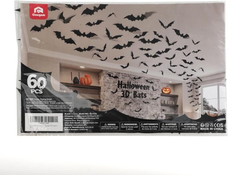 Coogam Halloween Bats Decoration - Image 4