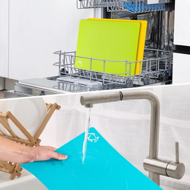 5 Pieces Flexible Plastic Cutting Board Mats - Image 4