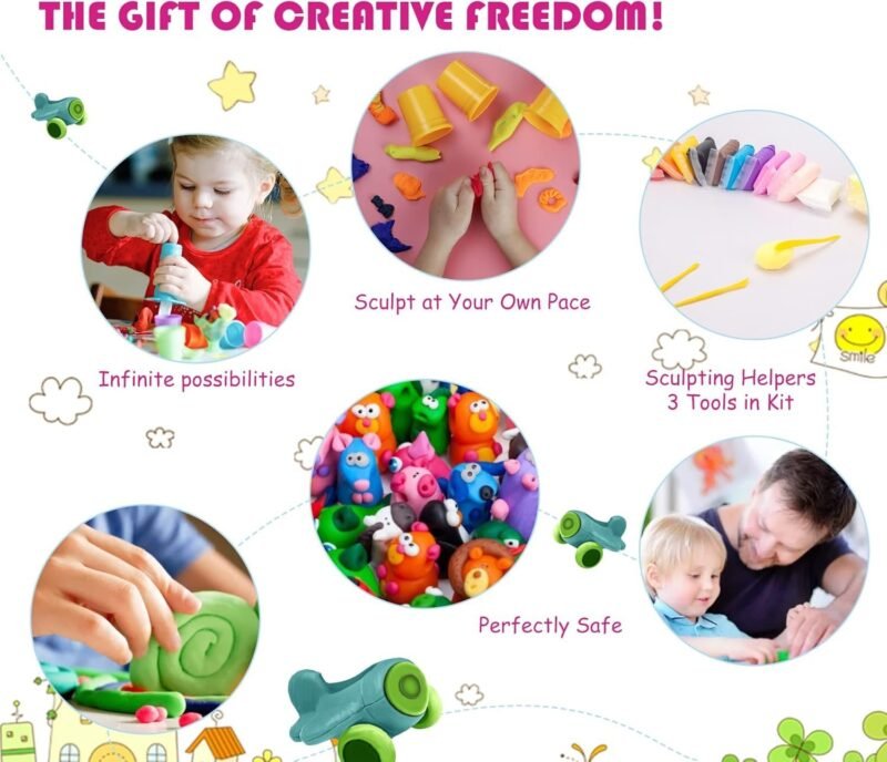 Air Dry Modeling 36 Colors Clay Kit - Image 4