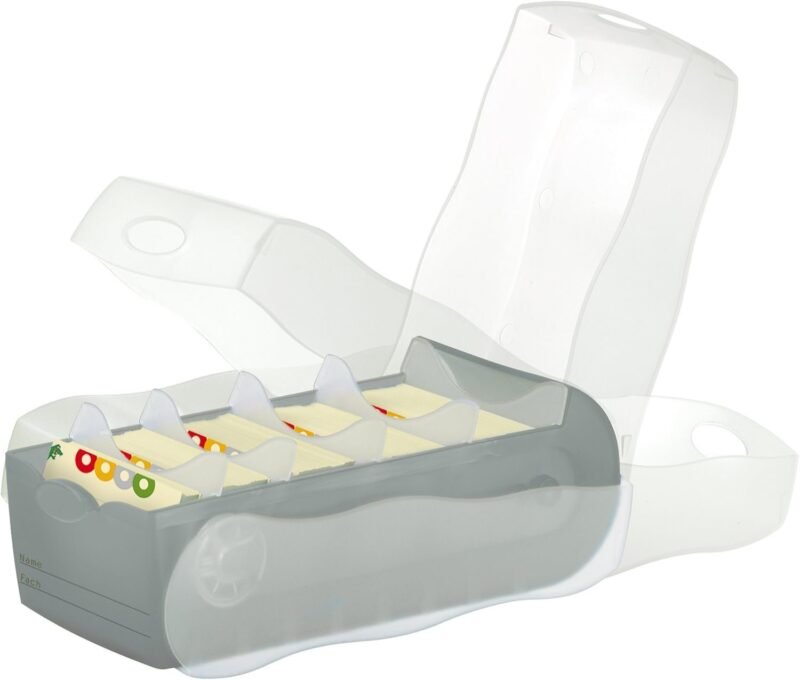 Croco Index Card Box A7 Translucent-Grey - Image 3