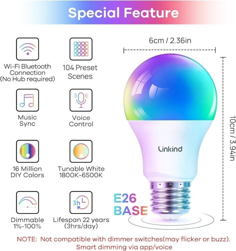 Linkind Smart Light Color Changing Bulbs - Image 3