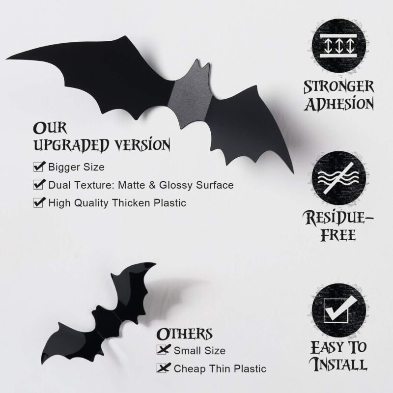 Coogam Halloween Bats Decoration - Image 3