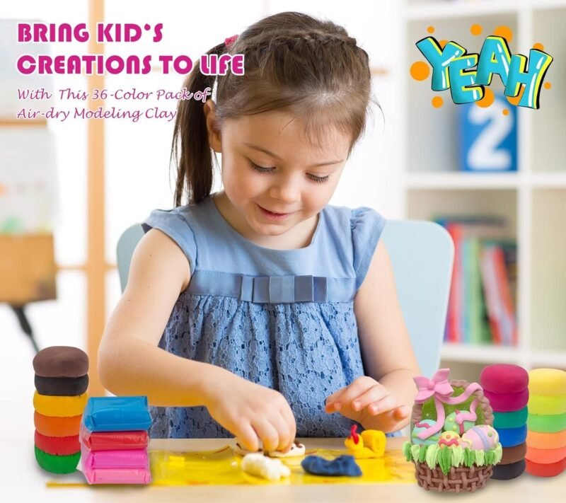 Air Dry Modeling 36 Colors Clay Kit - Image 3